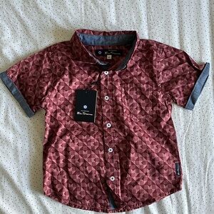 BNWT Ben Sherman toddler short sleeve button up shirt size 3T